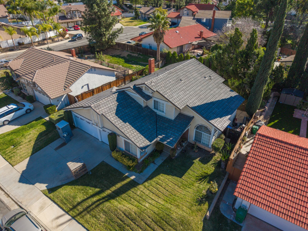 Completed re-roof, finished roofline and trim