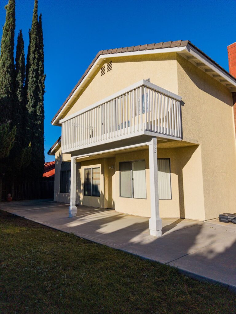 Freshly painted exterior on a completed Good Neighbor Construction project