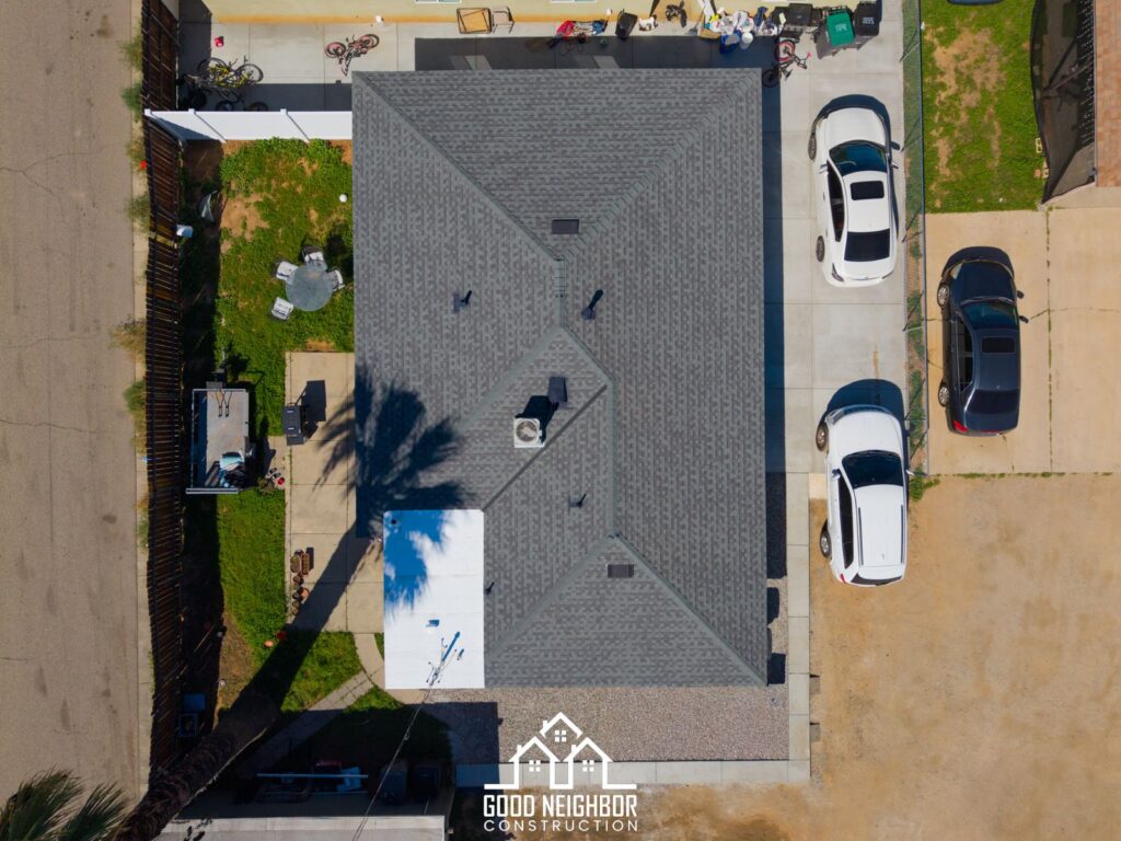 Completed roof replacement, finished ridge and valleys